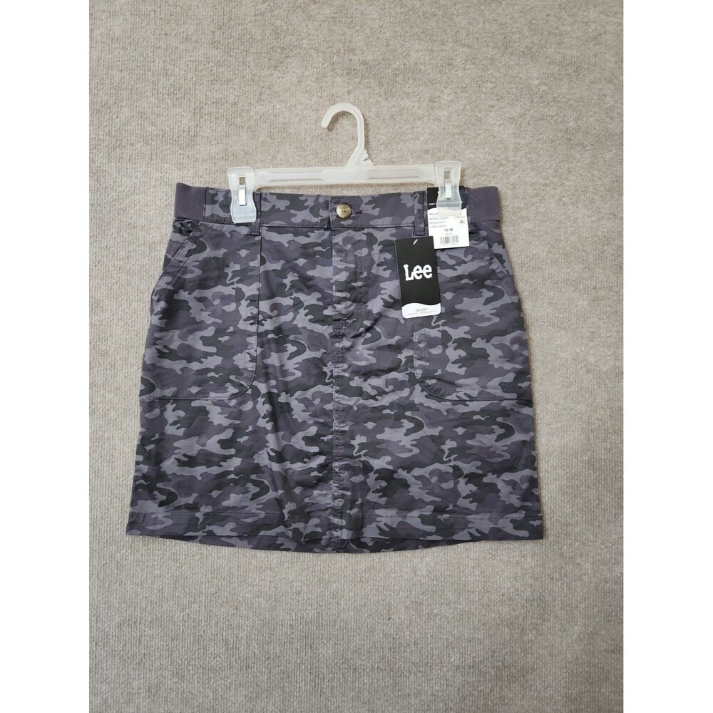 Lee Skort Womens 10 Camo Grays Soft Comfort Waistband NEW
